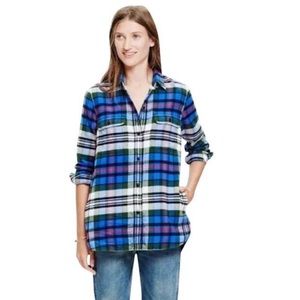 Madewell Blue Plaid Button Down Shirt